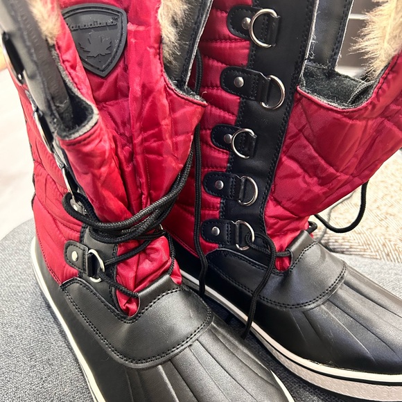 NWTO Canadiana Winter Boots size 10 Red Snow Boots - Picture 8 of 10